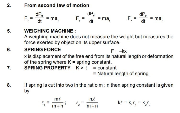 Physics Formula sheet 7