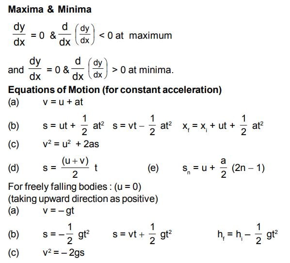 Physics Formula sheet 3