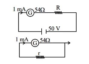 For designing a voltmeter of range 50V