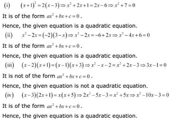 NCERT class 10 maths 4.1 solutions