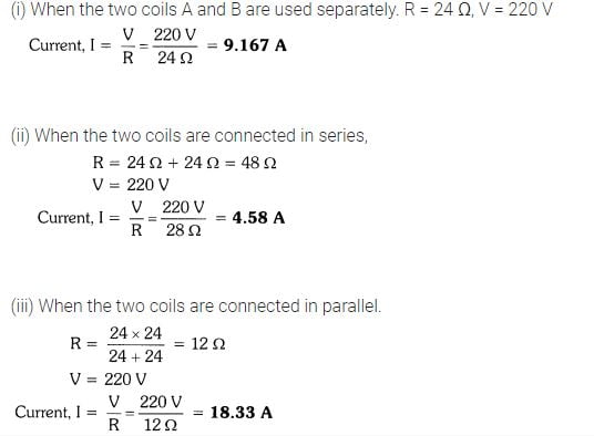 NCERT Solutions Class 10 Science Chapter 11 (Electricity)