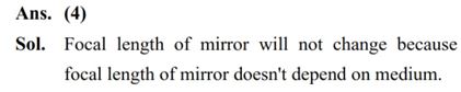 A concave mirror of focal length f in air is dipped in a liquid of refractive index µ. Its focal length in the liquid will be :