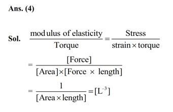In a measurement, it is asked to find modulus of elasticity per unit torque applied on the system. The measured quantity has dimension of [Ma Lb T c ]. If b = 3, the value of c is_____