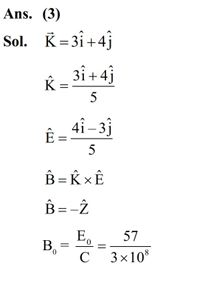 The electric field of an electromagnetic wave in free space is