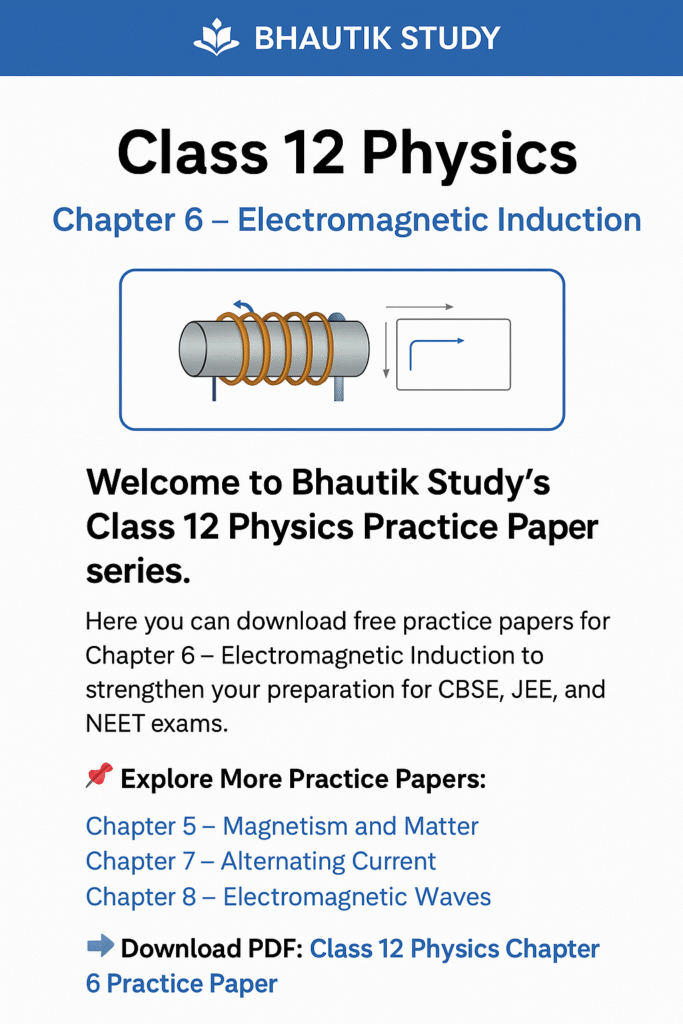 Class 12 Physics Practice Paper Chapter 7 Alternating Current